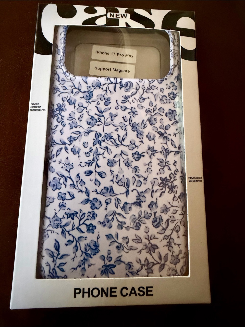 Floral Blue and White iPhone 17 Pro Max Case